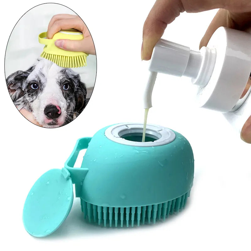 Escova Macia de Silicone Para Pets