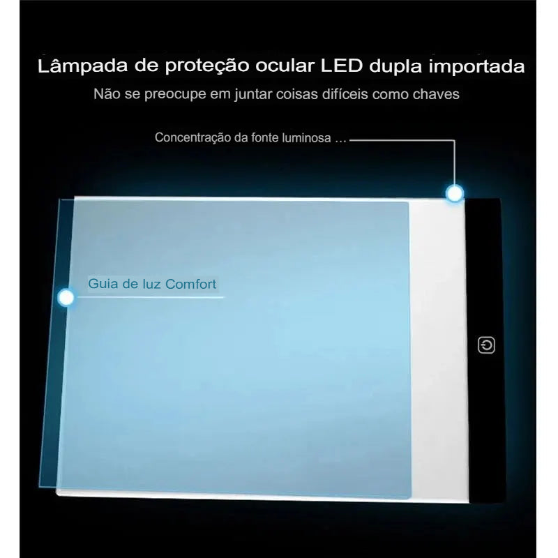 Prancheta LED Ajustável Para Desenhos